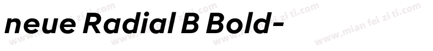 neue Radial B Bold字体转换
